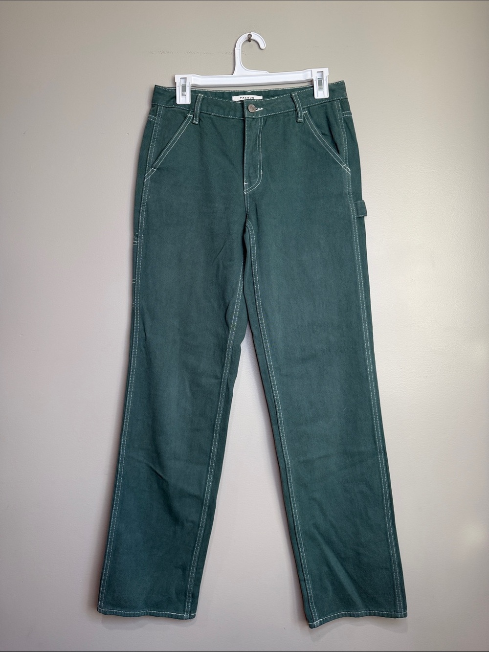 Pacsun Low Rise Carpenter Green Jeans Women’s Straight-Leg Jeans 26